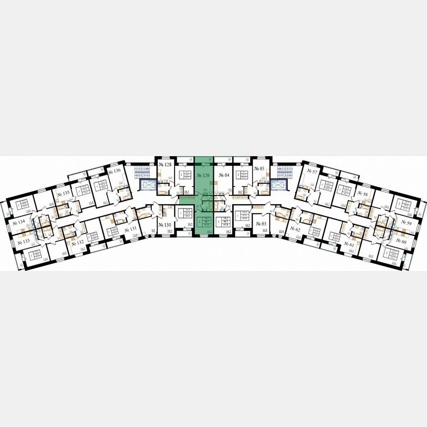1-к. квартира, 47,6 м², 8/8 эт.