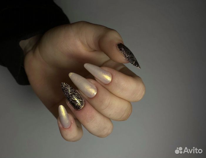 Маникюр + гель-лак, Наращивание ногтей, коррекция