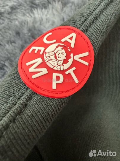 Худи Cav Empt зеленое с картиной