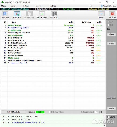 Жесткий диск ssd для ноутбука 128GB