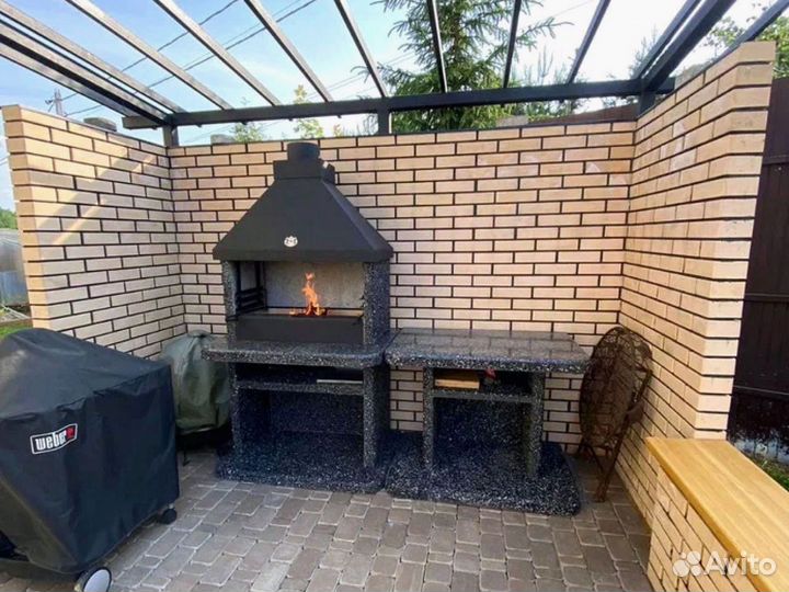 Комплекс барбекю,печь под казан,модуль под тандыр