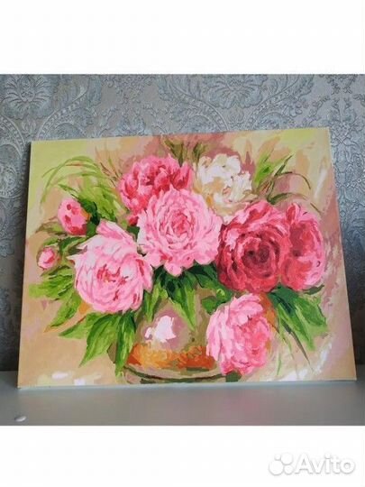 Новая картина для рисования по номерам Пионы