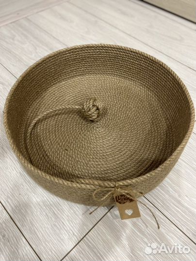 Лежак для кошки питомца из джута когтеточка