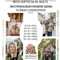 Портрет по фото. Картина на холсте, Сестрорецк
