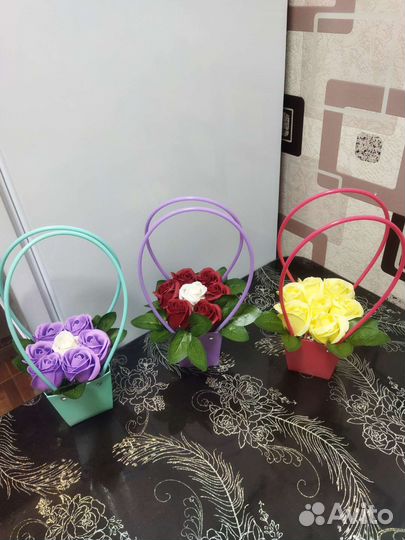 Букет из мыльных роз