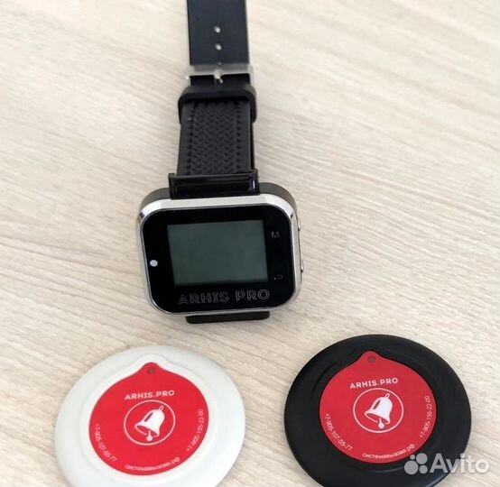 Кнопка вызова персонала официанта и часы пейджер