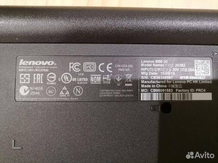 Ноутбук Lenovo В50-30