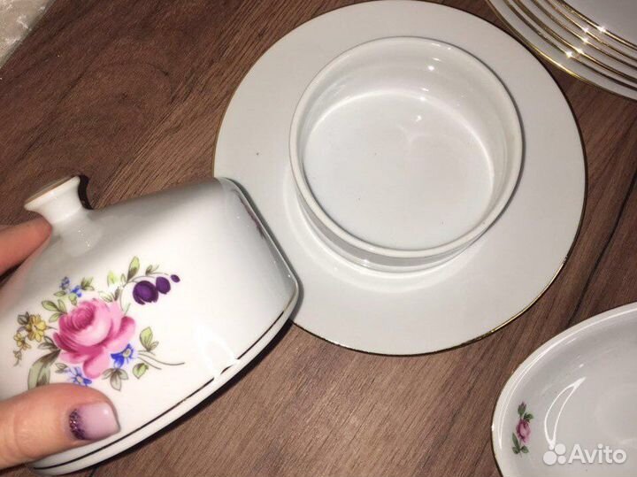 Столовый сервиз мейсенский букет Чехословакия