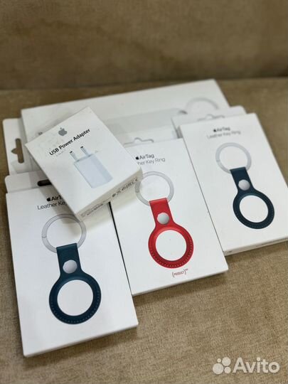 Брелок для Airtag геометки Apple,кожа ring, loop