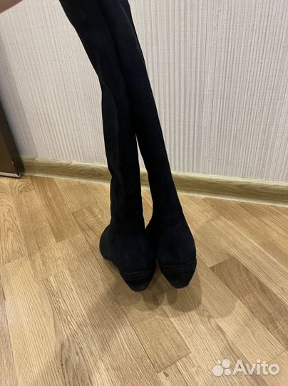 Сапоги зимние женские натуральная замша