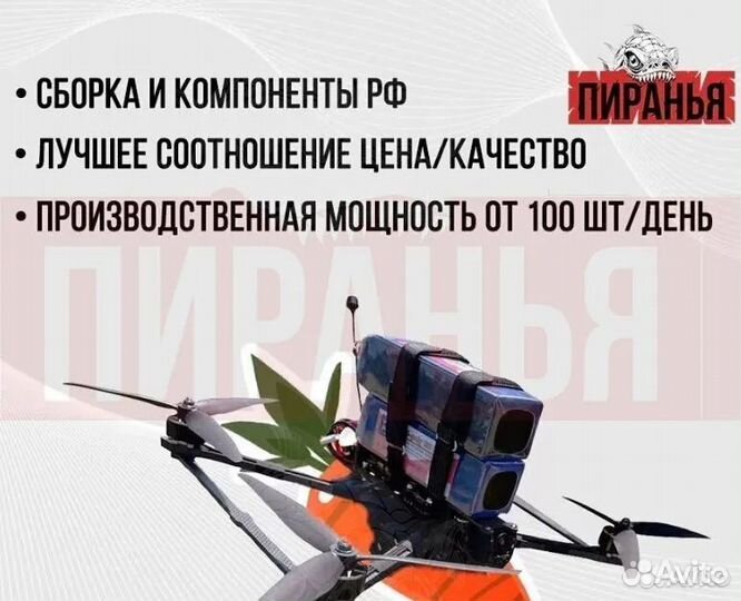Дpон fрv пиранья 7 и 10 дюйм