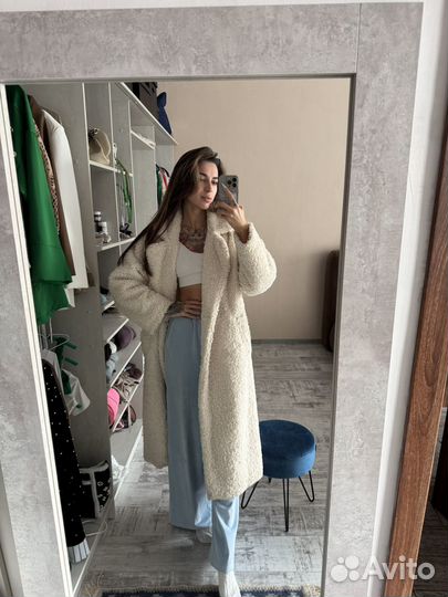 Шуба белая тедди