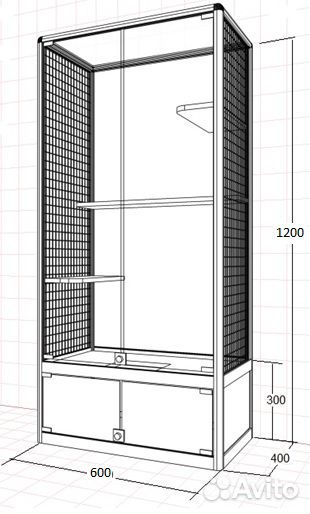 Шкаф-клетка, витрина для шиншилл, клетки на заказ