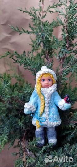 Девочка снегурочка ретро ватная игрушка