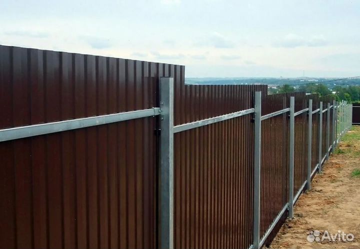 Забор из профлиста качественно под ключ