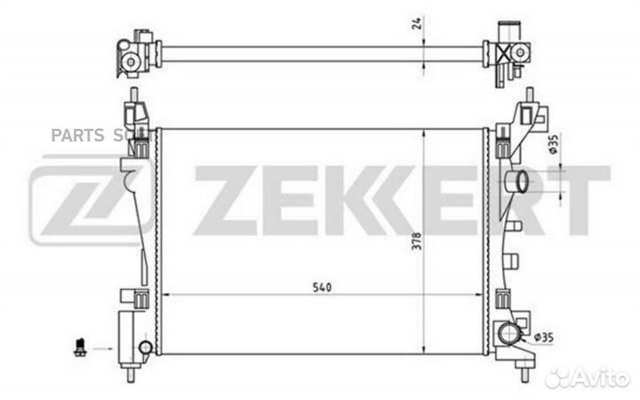 Радиатор охл. дв. Fiat Grande Punto (199) 08- Opel