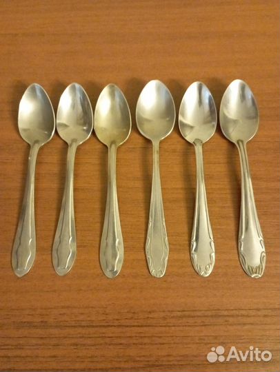 Ложки чайные(6шт.), вилки (4шт) СССР нержавейка