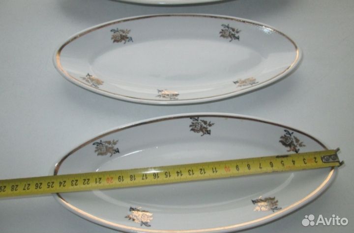 Фарфор. селедочницы-3 шт вместе, з-д дулево, СССР