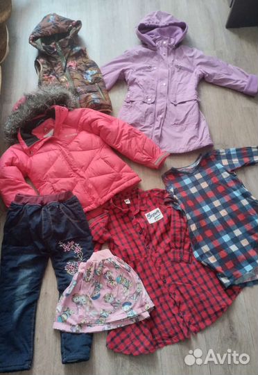 Одежда пакетом на девочку 110-120.Куртка, жилетка