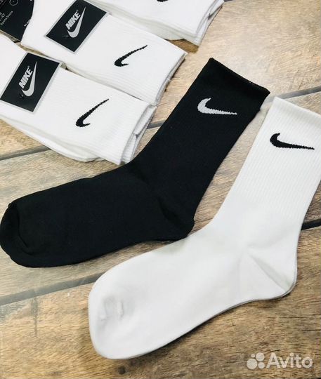 Носки nike высокие белые