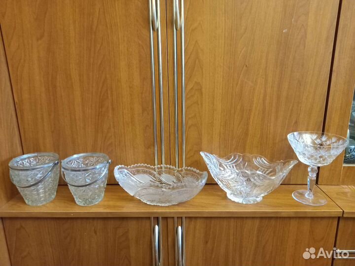 Вазы конфетницы салатники СССР. хрусталь, стекло