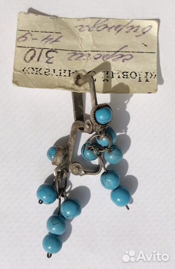 Серьги винтажные серебряные