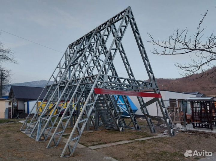 Лстк каркас дома в стиле А-фрейм