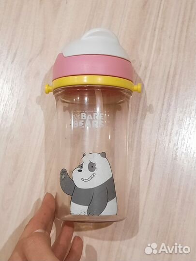 Стакан-бутылка с трубочкой для воды