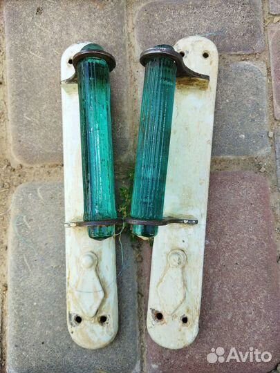 Ручка дверь дверная зеленое стекло СССР пара