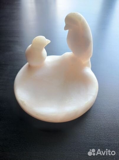 Мраморная пепельница «Птички», СССР