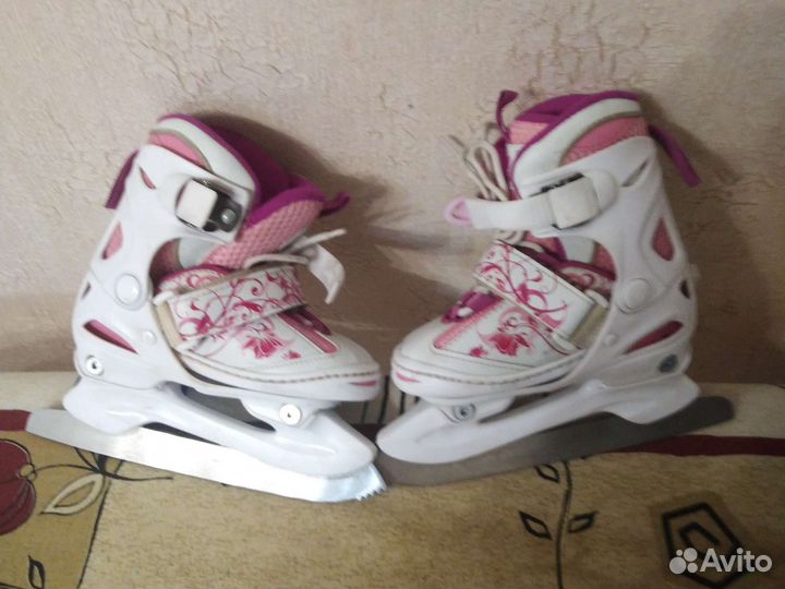 Коньки детские ледовые изменяемый размер