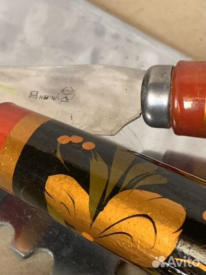 Ножи СССР для кухни Хохлома