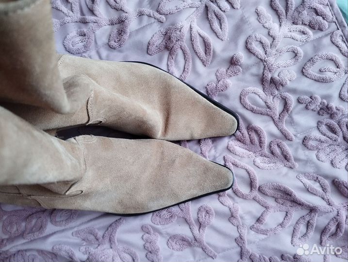 Сапоги казаки женские 39 замша