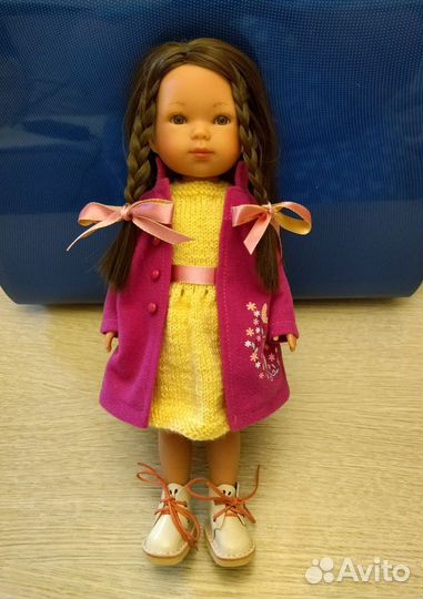 Кукла Карлотта шатенка, 28 см, Vestida de Azul