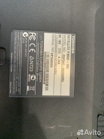 Toshiba satellite p300d-10u