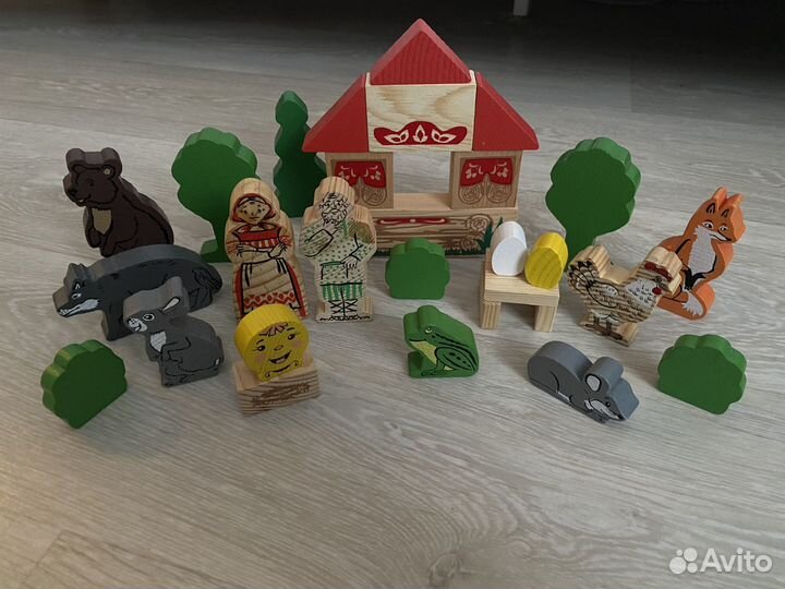 Деревянные игрушки сказки