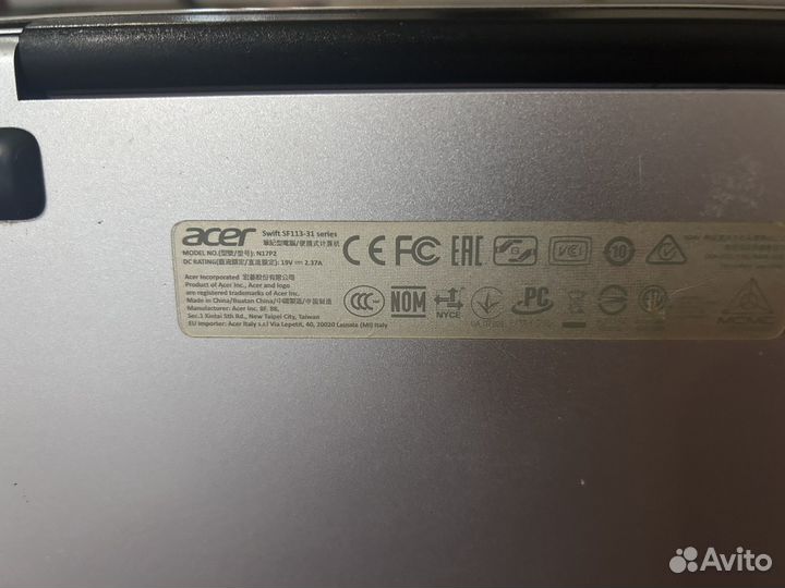 Ноутбук acer swift 1