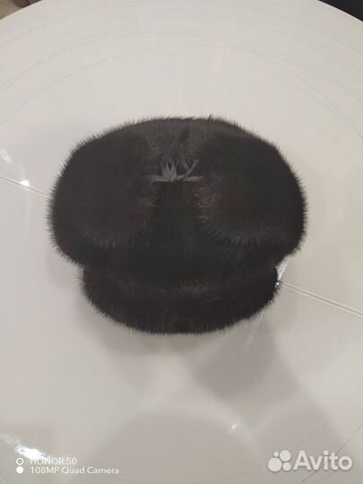 Норковая шапка мужская бу