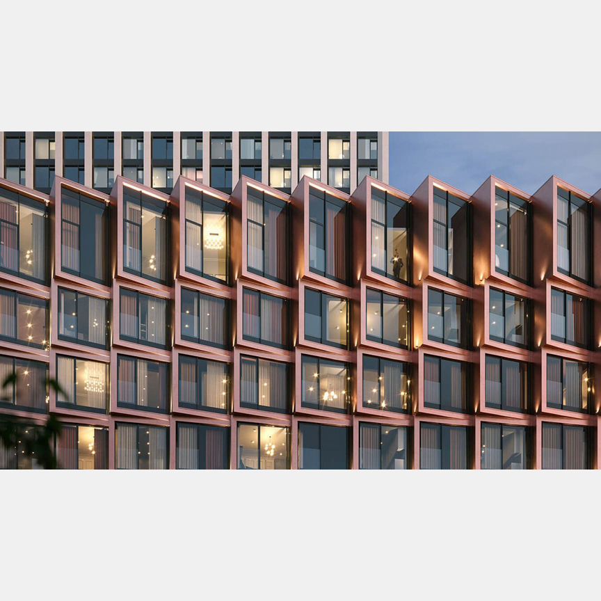 2-к. квартира, 66,4 м², 13/55 эт.