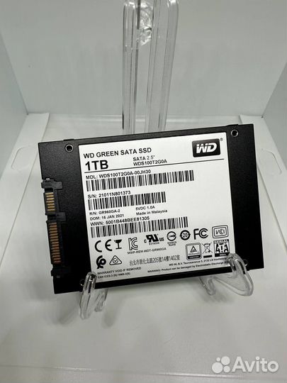 SSD диск SATA WD Green 1TB WDS100T2G0A