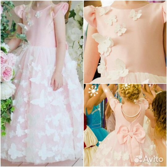 Нарядное платье для девочки р. 116 / 122