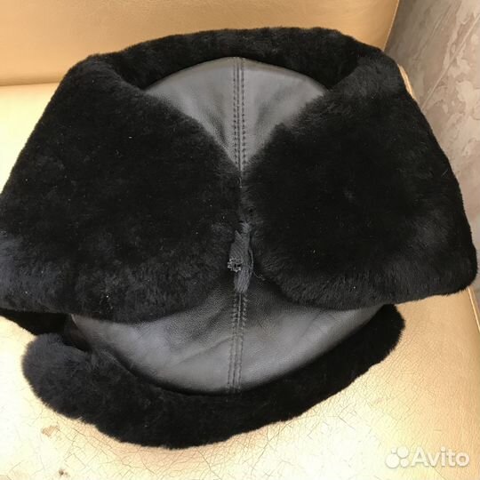 Шапка ушанка пилот, мутоновая