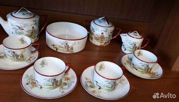 Чайный Тверской(Кузнецова) фарфоровый сервис 20е г