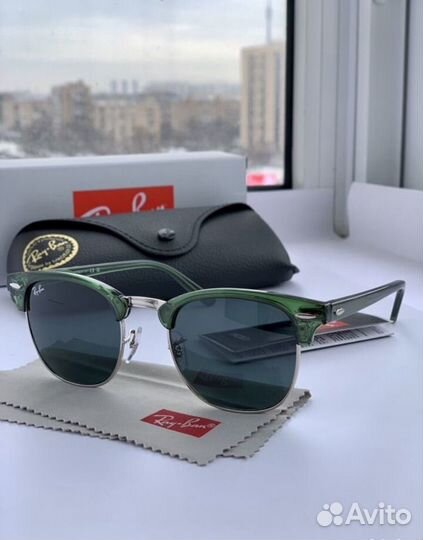 Очки ray ban clubmaster черные