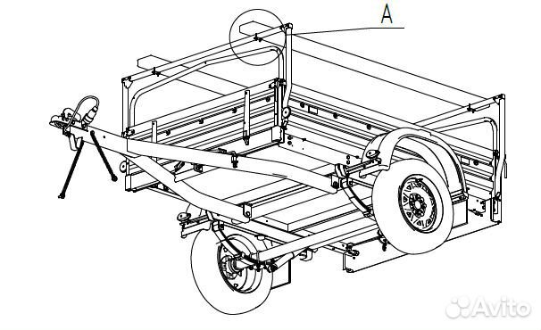 Ложементы багажника для прицепа мзса 817710.012