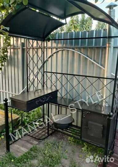 Мангал с крышей
