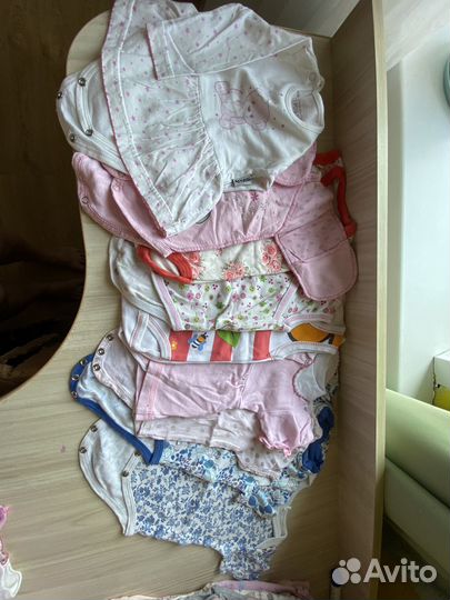 Вещи для девочки пакетом 0-3 м 56-62