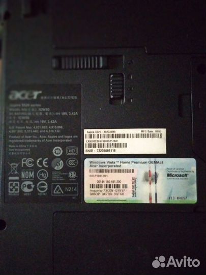 Компьютер acer aspire 5520 серия