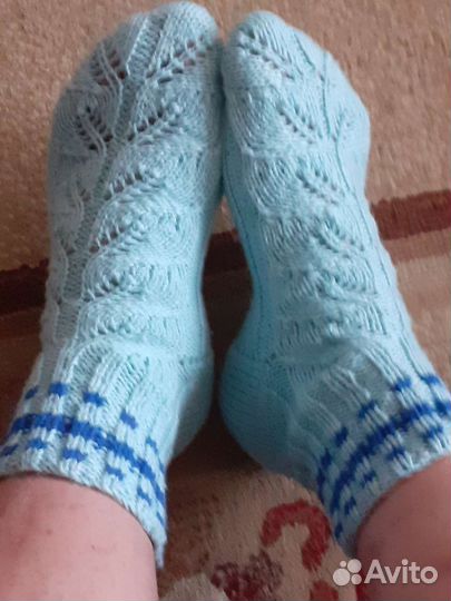 Новые носки ручной вязки