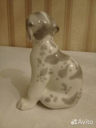 Фарфоровая статуэтка Щенок дога, лфз
